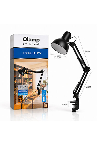 QNAİL PROFESSİONAL Akrobat Yaylı Metal Masa Lambası 360° Açılı Ayarlanabilir ...