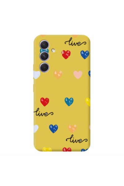 Other Samsung A26 Heart Lives Yellow Colored Silicone TPU Θήκη