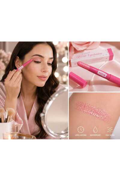 ORİON GLOBAL Glitter Eyeshadow Pembe Pırıltılı Göz Farı