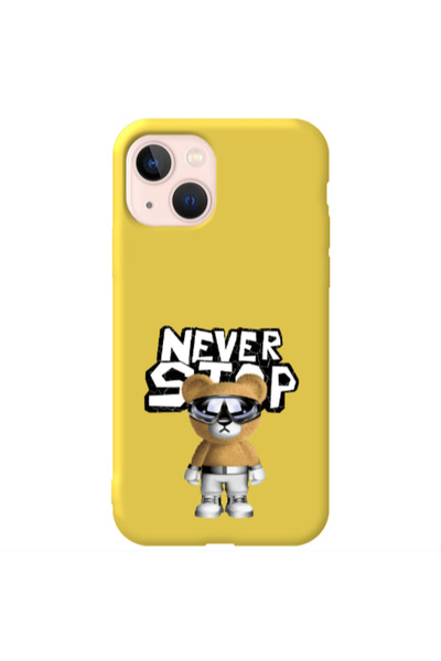 Other Apple iPhone 13 Never stop Yellow Colored Silicone TPU Θήκη