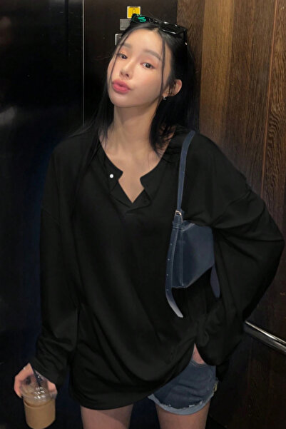 COOL TARZ Women's Oversize Flared Long Sleeve Basic T-Shirt 100% Cotton Comfo...