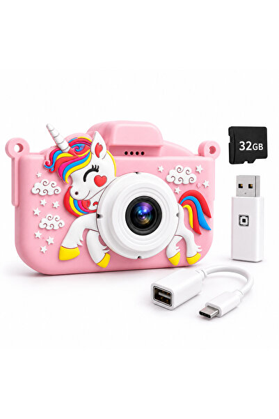 Companiero Camera Foto Copii Unicorn Roz, 48MP, Video Full HD 1080P, Camera D...