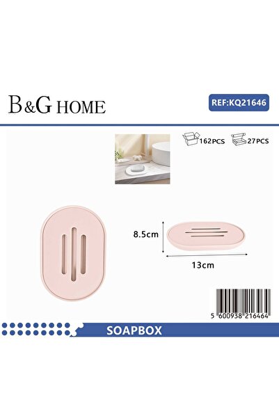 Tradesor Σαπουνοθήκες μπάνιου πλαστικές - Σετ 9pcs - Light Pink - 21646