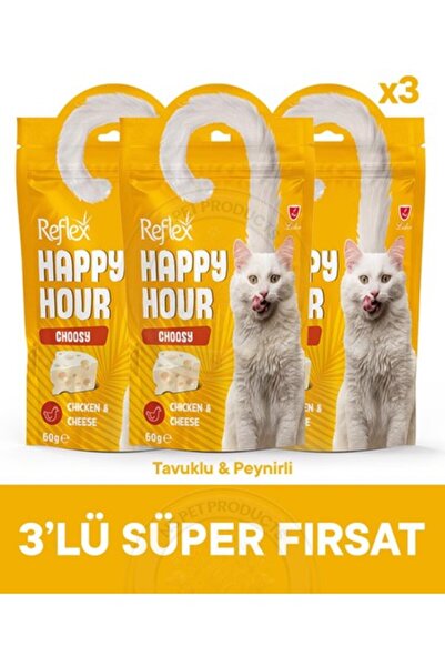Reflex Happy Hour Choosy - Seçici Kediler için Kedi Ödül Maması Seti 3x60 gr