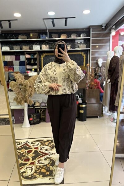 HÜMEYRA BUTİK بنطلون بتفاصيل مطاطية على الأرجل وتفاصيل مظلة هوائية