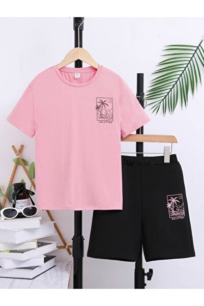 ship master Summer Collection New Arrival T-Shirt & Shorts Set Printed Patter...