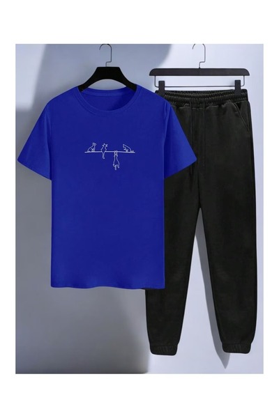 ship master Summer Collection New Arrival T-Shirt & Shorts Set Printed Patter...