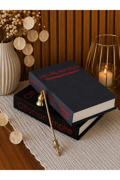 Dezora Home Fabric Decorative Book Box Set of 2 - Hidden Storage Box Navy Blue Modern Home Decoration