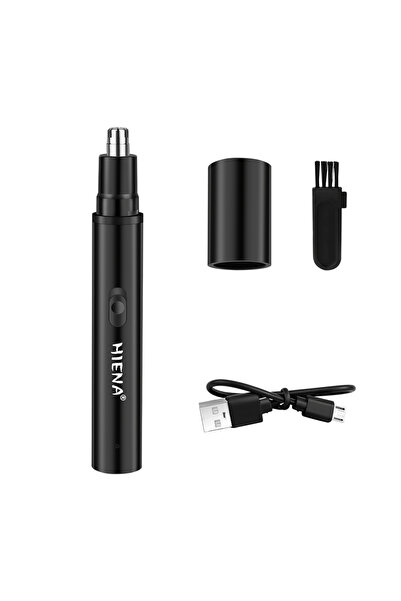 Choice1 black HIENA Rechargeable Electric Nose Hair Trimmer for Men, USB Char...