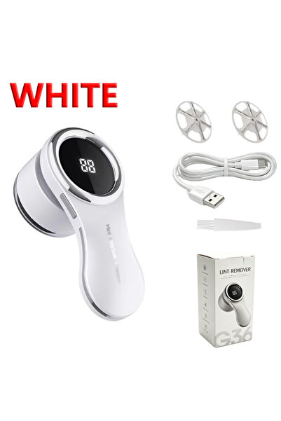 Choice1 مزيل الوبر الكهربائي WHITE SoftAura بشفرتين، ماكينة حلاقة للأقمشة مع ...