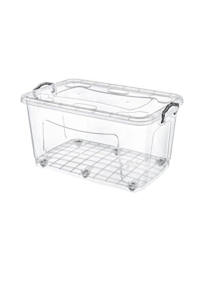 Empressco 50 Liter Rolling Storage Box with Transparent Lid, Practical and Sa...