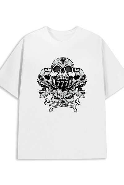 12 Teknoloji Skull Gangster Tee Featuring Fiery Skeleton Design, Comfortable ...