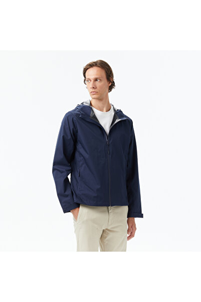 Nautica Erkek Lacivert Regular Fit Kapüşonlu Su Geçirmez Yağmurluk