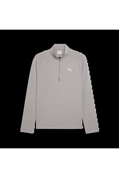 Puma TRAINING 1/4 Zip Gri Erkek Sweatshirt