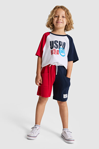 U.S. Polo Assn. Erkek Çocuk Kırmızı Örme Şort 50325620-VR171