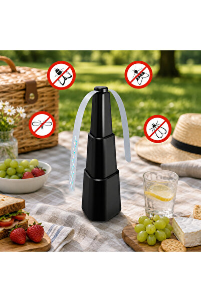 FOXMAG24 Ventilator anti-țânțari și insecte pentru masă, cu 3 niveluri de înă...