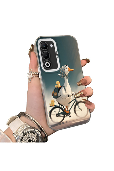 Hontinga Oppo A5 5g Compatible Silicone Edge Hard Back Case Couple Phone Case...