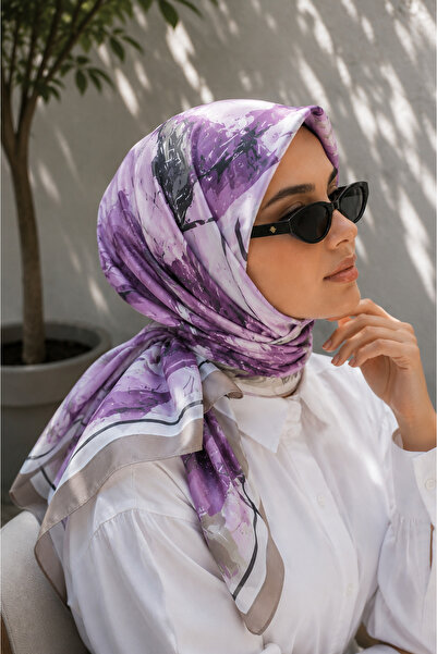 EBRUTESETTÜR Pastel Flower Pattern Scarf Series Mink