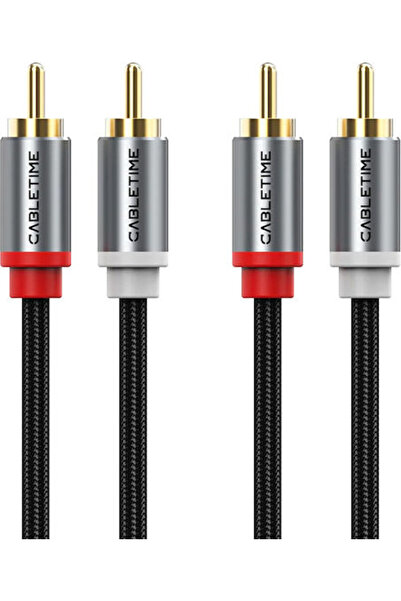 OEM Cabletime Καλώδιο 2x RCA αρσενικό - 2x RCA αρσενικό 5μ