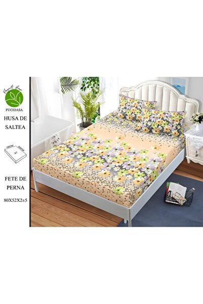 naniland.ro Husă de Pat Finet 2 Persoane 3 Piese cu Elastic 180x200 cm, Model...