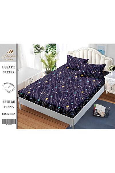 naniland.ro Husă de Pat Finet 2 Persoane 3 Piese cu Elastic 180x200 cm, Model...