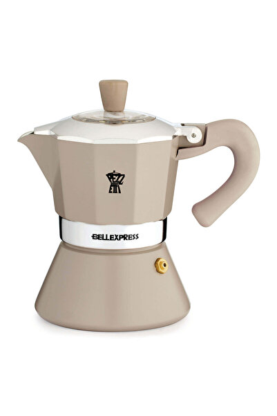 pezzetti Espressor pentru aragaz, Bellexpress, 6 cani, aluminiu, bej