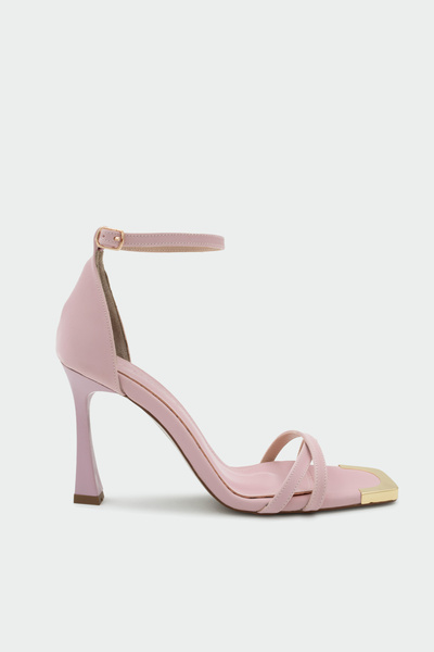 LAMİNTA Tally Accessory Detailed Women's Powder Heeled Shoes