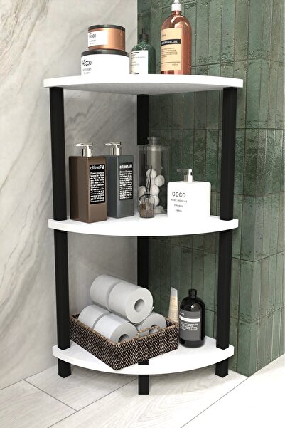 Remaks DecoLine Banyo Rafı 3 Katlı Moblen Modern Organizer Depolama Ünitesi-B...