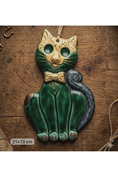karmaşık hobi evi Kedi Figürlü Asmalı Duvar Süsü Boyama Seti 21x13 cm – 6 Ren...