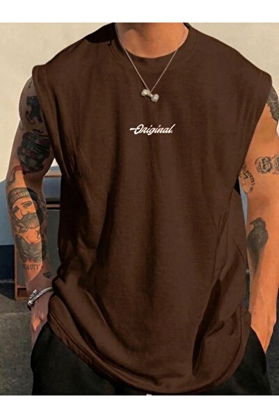 FAVORİST Original Sleeveless Athlete Tshirt Men's Zero Sleeve Unprinted Cloth...