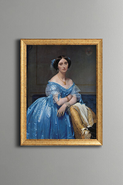 epiqart Portrait of Princess De Broglie - Vintage Patterned Painting - Fine M...