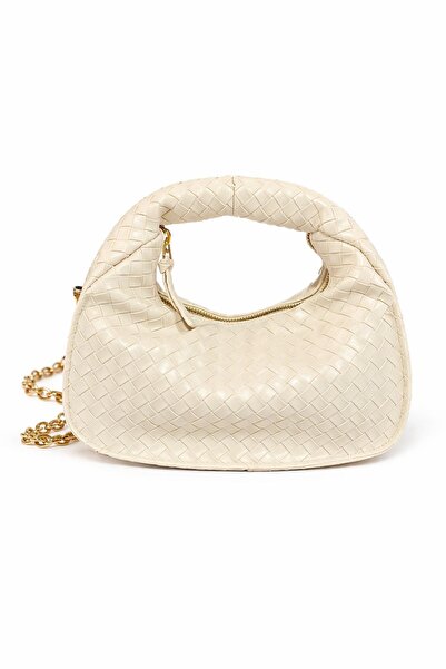 staybeautiful Women's Braided Mini City Bag Cream