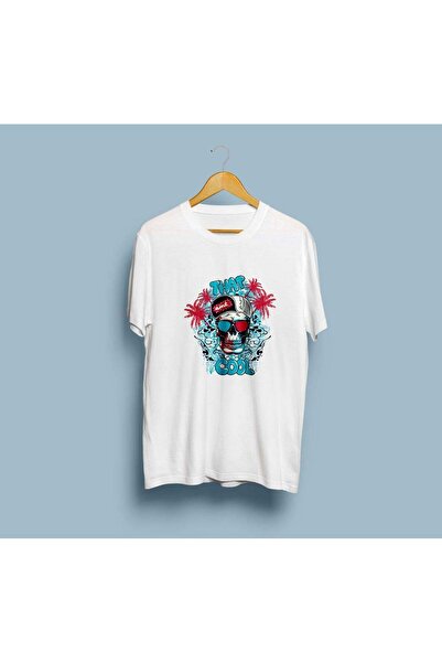Generic Brand Oversize kroj Florida Skull League dizajn unisex T-shirt