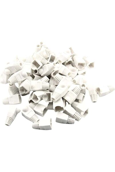 Generic RJ45 Soft Plastic Strain Relief Boots – Cat5, Cat5e, Cat6, Cat6e – Wh...