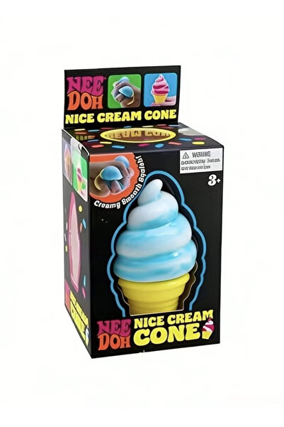 Needoh Schylling Ice Cream Cone - Sensory Squeeze Toy (Pink)