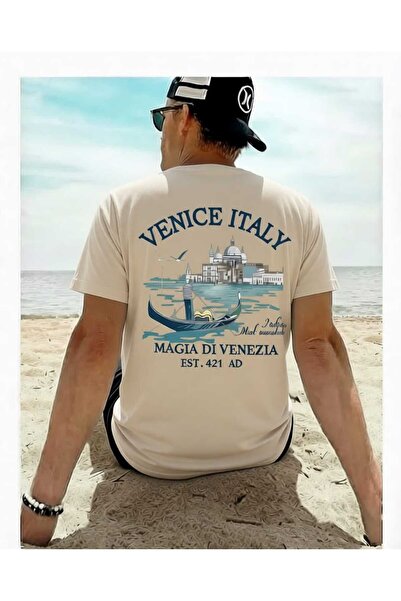 New Shine Venice Italy Printed Cotton T-Shirt