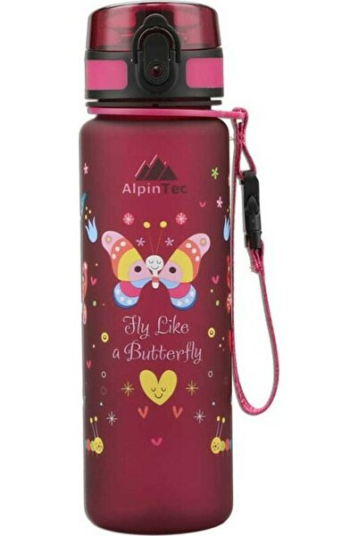 ALPINPRO Πλαστικό Παιδικό Μπουκάλι 500ml Σχέδιο Πεταλούδα Σμέουρο (C-500RS-BU)