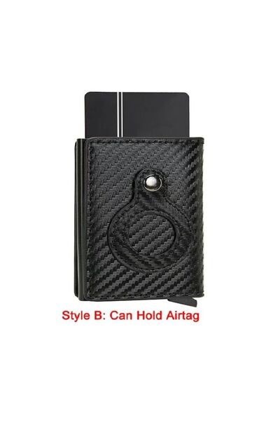 Generic AirTag Wallet for Men Card Holder, RFID Blocking Smart Air Tag, Leath...