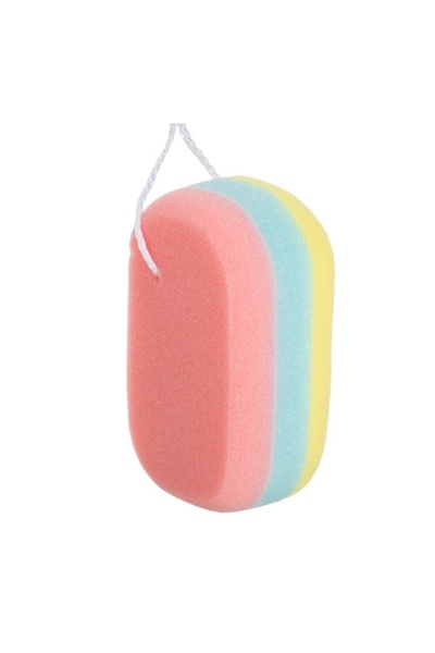 Jumbo Burete de Baie Oval din Spuma de Trei Culori cu Siret 15cm | Burete de ...