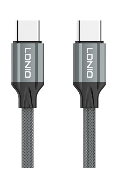 LDNIO καλώδιο USB-C iP-441c, 65W, 480Mbps, 1m, γκρι
