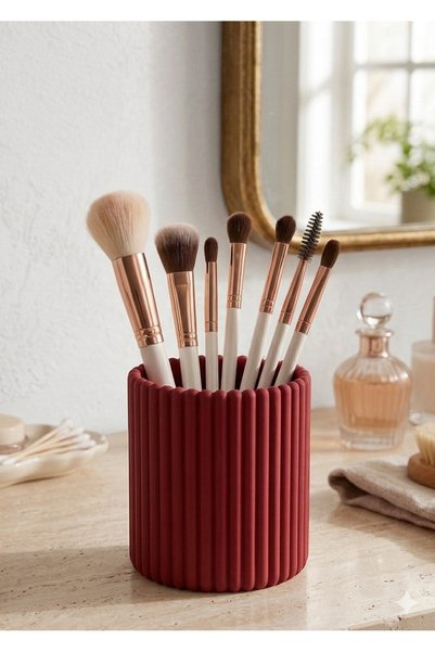 Teknoartshop Bohem Fırça Standı Organizer Kırmızı