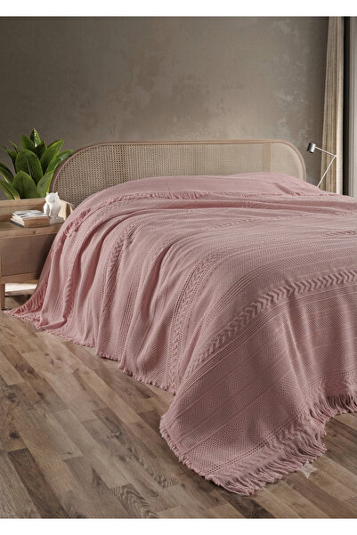 Vannes Home Cuvertură de pat dublă din țesătură jacquard, 100% bumbac, 230X240