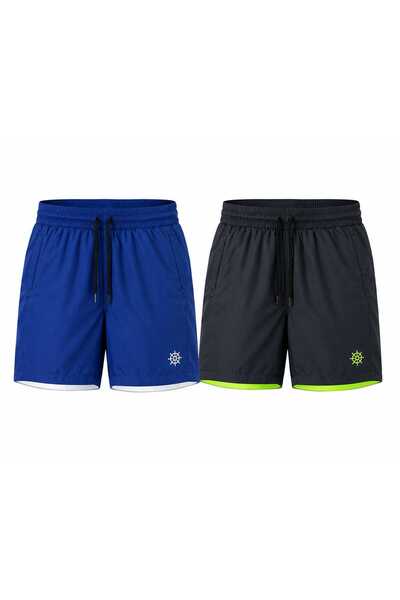 atlanticsport Men's Swim Shorts 2-Piece Set with Rudder Print