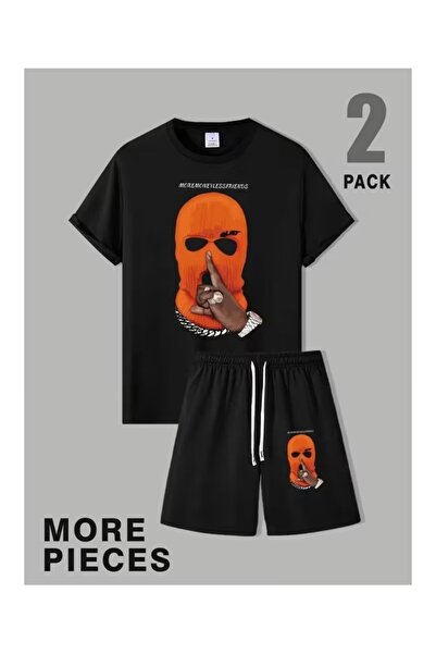 cto your style Set de pantaloni scurți cu imprimeu grafic pentru bărbați, 100...