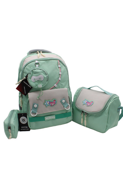 Bevitton 519 First School Bag Luxury Water Resistant 3-Piece Set Girl's Prima...