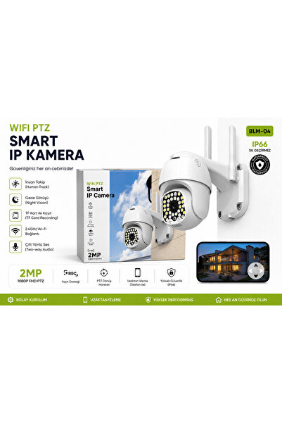 TUROVE 360° WiFi PTZ Güvenlik Kamerası 2MP Full HD | Gece Görüşü | İnsan Taki...