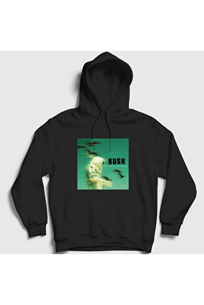 Presmono Unisex Black the Science of Things Rock Bush Hooded Sweatshirt 614603Tt