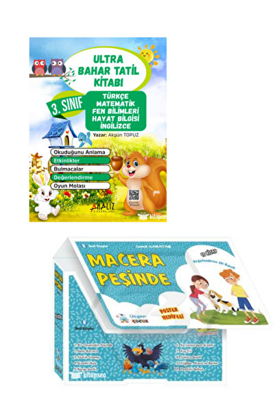 Analiz Yayınları 3 SINIF ULTRA BAHAR TATİL KİTABI VE ÜÇGEN YAYINLARI MACERA P...