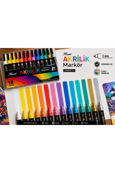 Masis Akrilik Markör Boya Kalem Seti