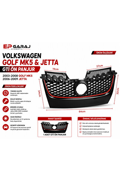 EP GARAJ OTOMOTİV VOLKSWAGEN GOLF MK5 2003-2008 & JETTA 2006-2009 MODEL UYUML...